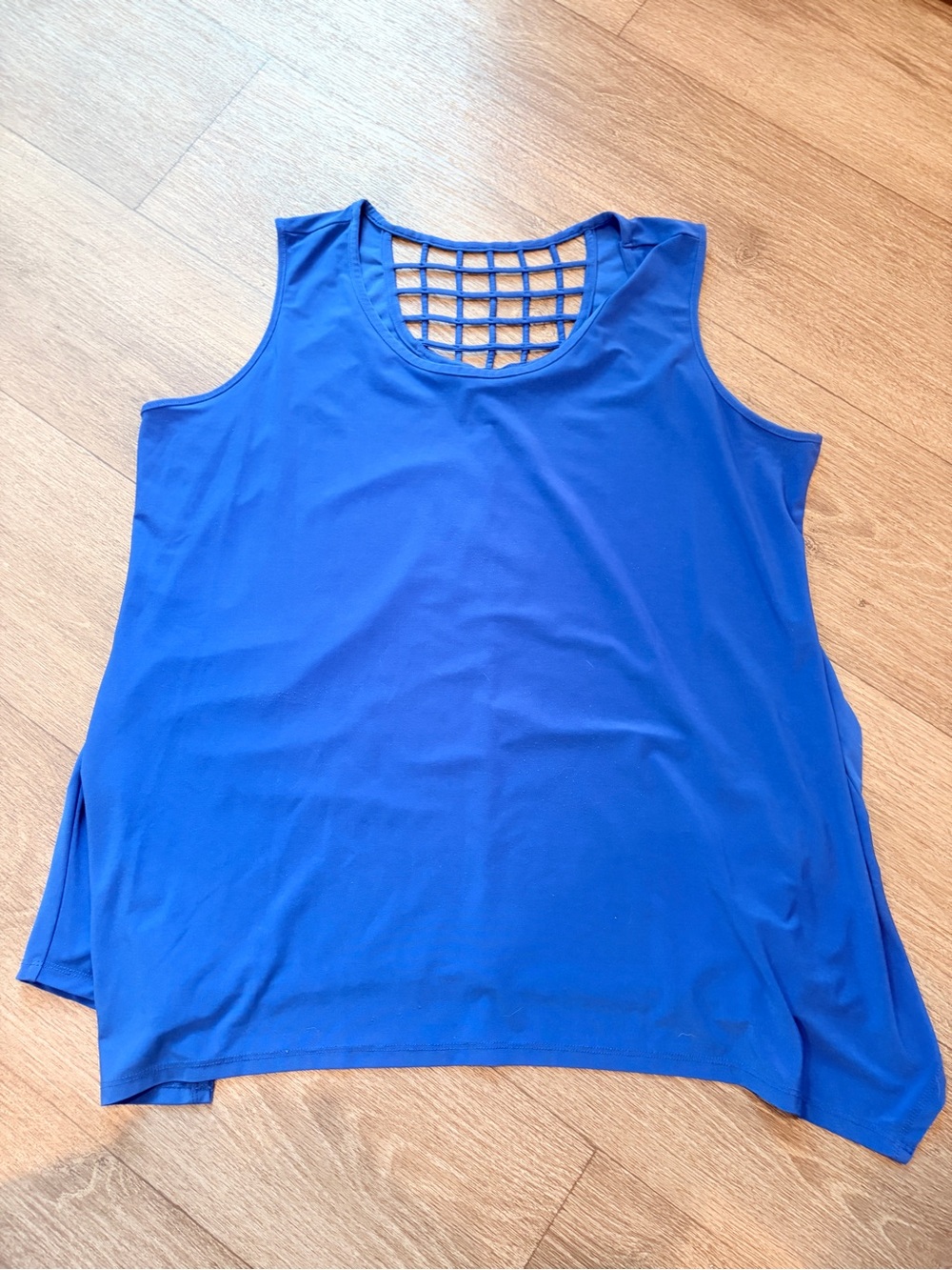 Cato Sleeveless Cage-Back Tank Top - Royal Blue